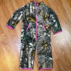 Carhartt Kids Camo Coverall with Pink Trim